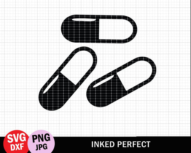 Pills Capsule SVG Inked Perfect 