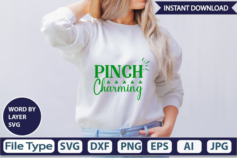 Pinch Charming SVG Cut File SVGs,Quotes and Sayings,Food & Drink,On Sale, Print & Cut SVG DesignPlante 503 