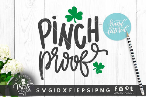 Pinch Proof | Hand lettered cut file SVG TheBlackCatPrints 