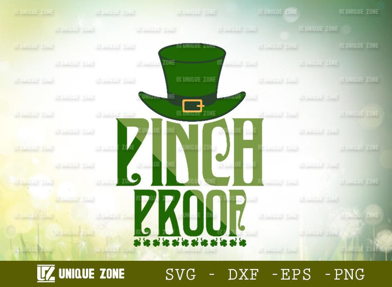 Pinch Proof | Happy St Patrick’s Day | Shamrock | T-shirt Design SVG Unique Zone 