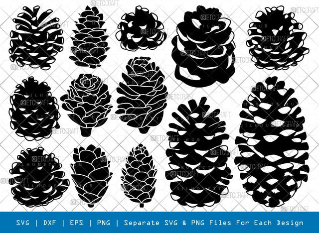 Pine Nut Silhouette, Pine Cone SVG, Nut Svg, Snacks Items Svg, Fruits Svg, Pine Nut Bundle, SB00960 SVG ETC Craft 