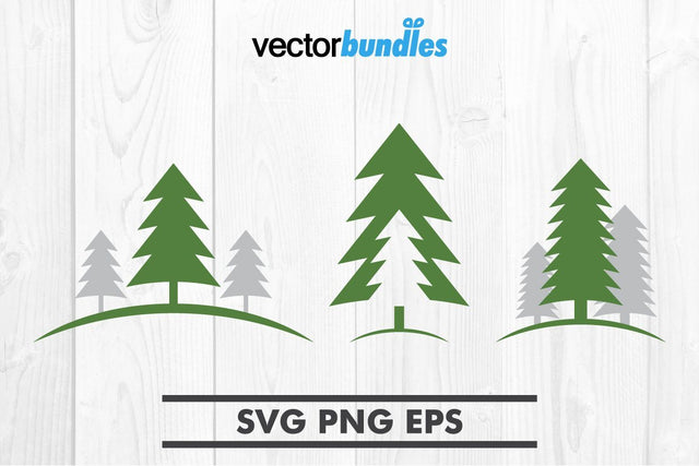 Pine tree clip art svg SVG vectorbundles 
