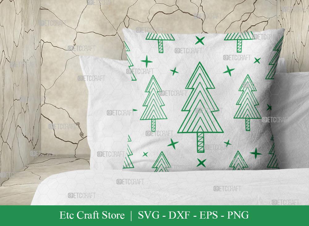 Pine Tree Pattern Bundle Vol-01 SVG Cut File | Christmas Tree Pattern ...