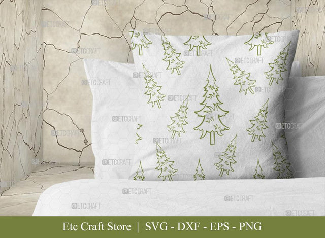 Pine Tree Pattern SVG Cut File | Christmas Tree Pattern | Pine Tree Svg | Seamless Pattern | Pattern Background Svg | Holiday Svg | Christmas Pattern Svg | Christmas Svg | Pattern Design SVG ETC Craft 