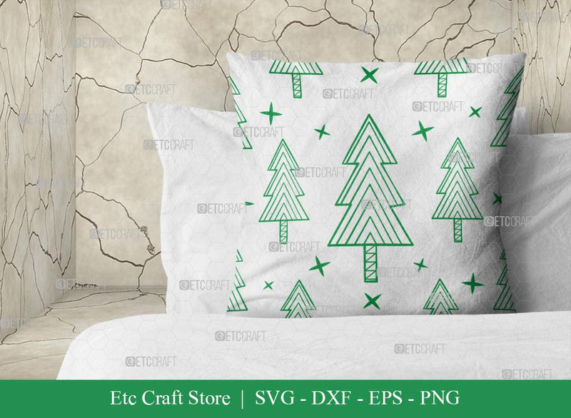 Pine Tree Pattern SVG Cut File | Christmas Tree Pattern | Pine Tree Svg | Seamless Pattern | Pattern Background Svg | Holiday Svg | Christmas Pattern Svg | Christmas Svg | Pattern Design SVG ETC Craft 
