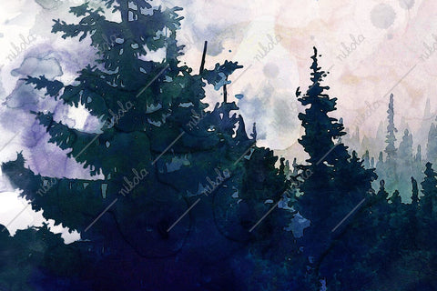 Pine Tree, Watercolor, Forest, Sublimation, Clipart, PNG, JPG Sublimation nikola 