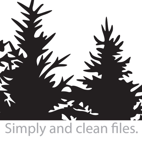 Pine trees (forest design) SVG TribaliumArtSF 