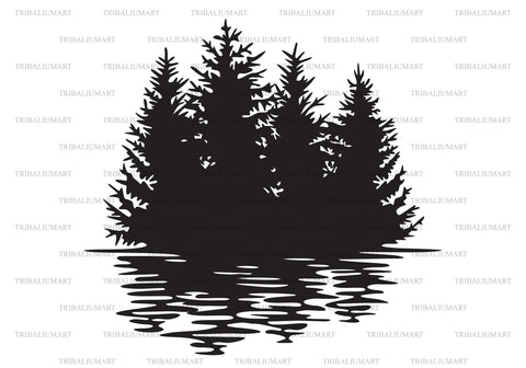 Pine trees (forest design) SVG TribaliumArtSF 