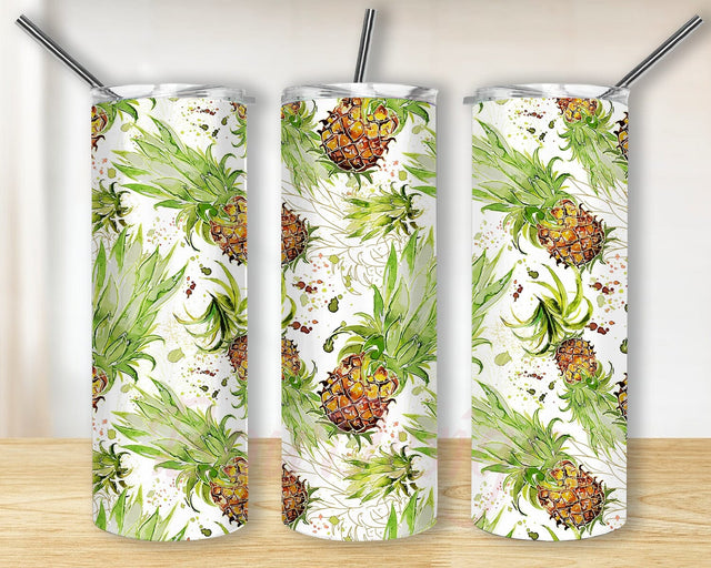 Pineapple 20oz Skinny Tumbler Png, Fruit Tumbler, Summer Pineapple Tumbler, Tropical Fruit Peach Tumbler, Western Summer Pineapple Tumbler Png, Digital Download Sublimation BouDesign 