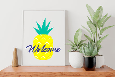 Pineapple Bundle SVG. Summer Pineapples SVG Helga Art 