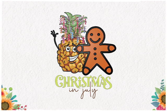 Pineapple Cookies Christmas in July Sublimation Sublimation Jagonath Roy 