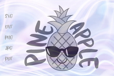 Pineapple Cute Clipart SVG, PNG, DXF, PDF, JPG SVG Digitals by Hanna 