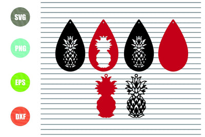 Pineapple Earrings (1) Svg, Pineapple Earring Template Svg, Dxf, eps, Png, Jpg, Instant Download SVG Artstoredigital 
