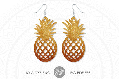 Pineapple Earrings SVG, Laser cut file SVG Artisan Craft SVG 