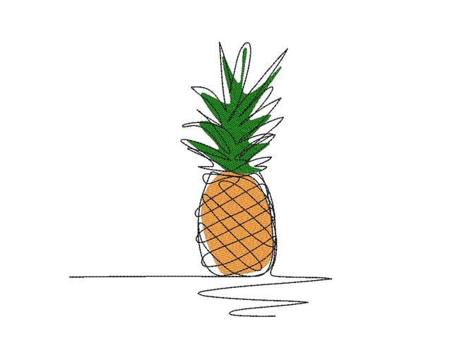 Pineapple embroidery design, 4 sizes Embroidery/Applique DESIGNS Nino Nadaraia 