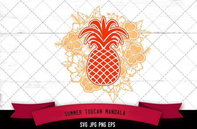 Pineapple Floral Mandala SVG Cut File SVG Loveleen Kaur 