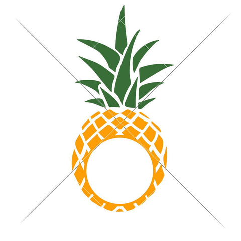 Pineapple for Monogram - Summer Beach SVG Chameleon Cuttables 
