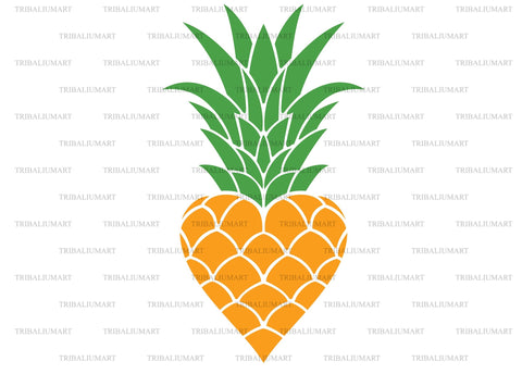 Pineapple heart SVG TribaliumArtSF 