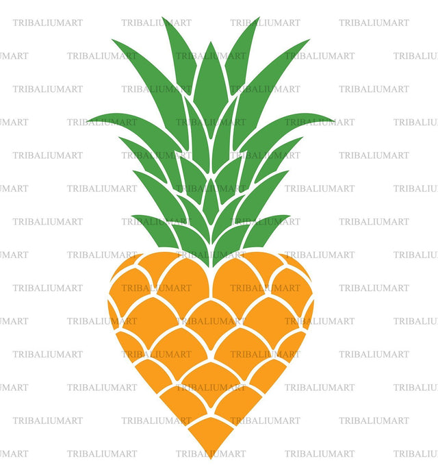 Pineapple heart SVG TribaliumArtSF 