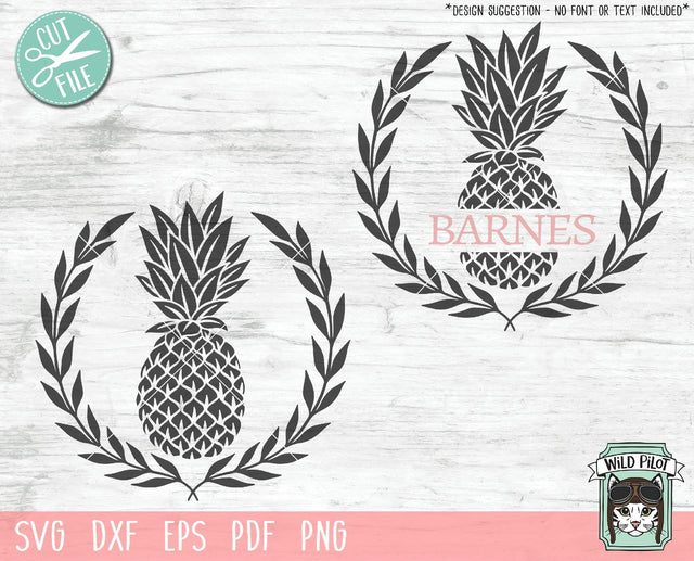 Pineapple Laurel Wreath SVG Cut File SVG Wild Pilot 