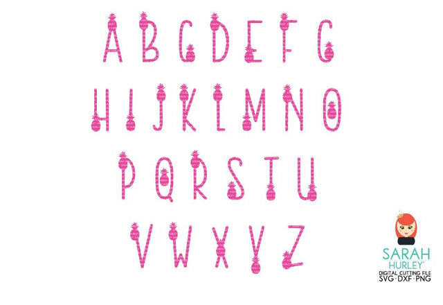 Pineapple Letters SVG Sarah Hurley 