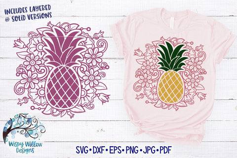 Pineapple Mandala SVG SVG Wispy Willow Designs 