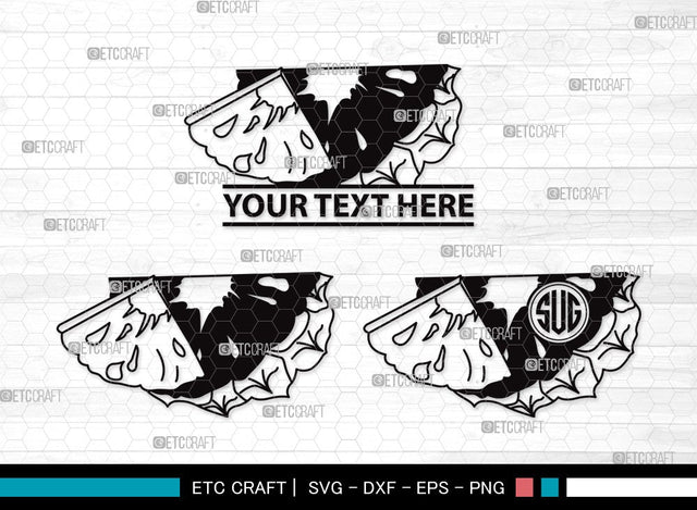 Pineapple Monogram SVG | Summer Svg | Tropical Beach Svg | Be a Pineapple Svg | Pineapple Frout Svg | Pineapple Clipart SVG ETC Craft 