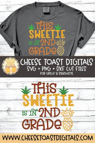 Pineapple School SVG | This Sweetie Is In 2nd Grade SVG Cheese Toast Digitals 
