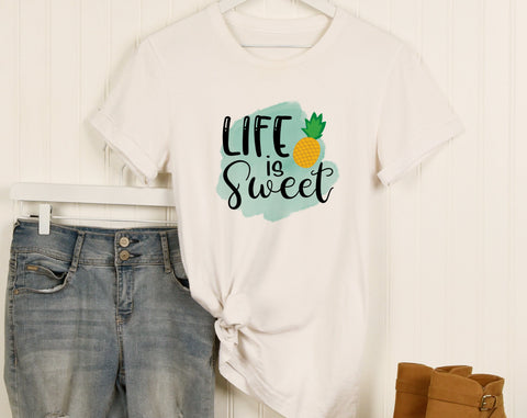 Pineapple Sublimation Designs Bundle, 6 Pineapple Quotes PNG Files, Be A Pineapple Stand Tall Wear A Crown And Be Sweet On The Inside PNG Sublimation HappyDesignStudio 