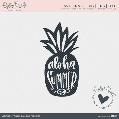 Pineapple SVG | Aloha Summer SVG | Summer SVG So Fontsy Design Shop 