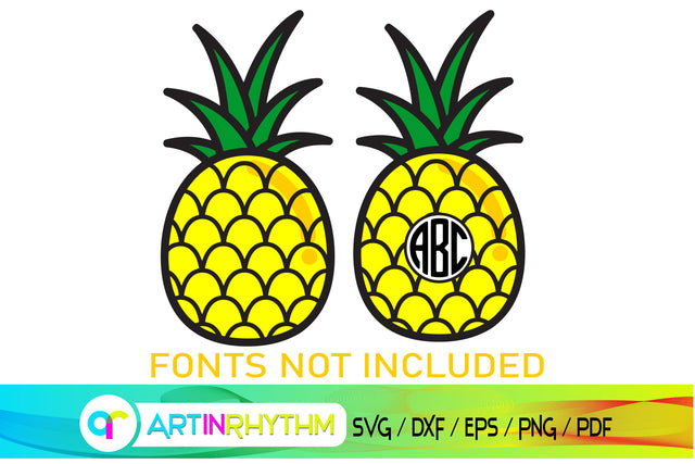 pineapple svg, fruit monogram svg SVG Artinrhythm shop 