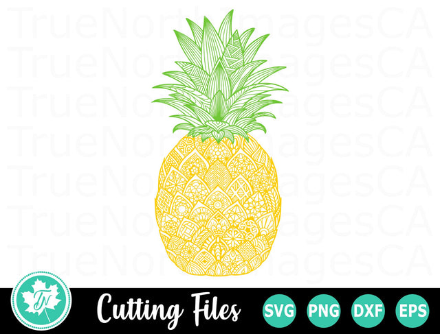 Pineapple SVG | Mandala SVG | Zentangle SVG SVG TrueNorthImagesCA 