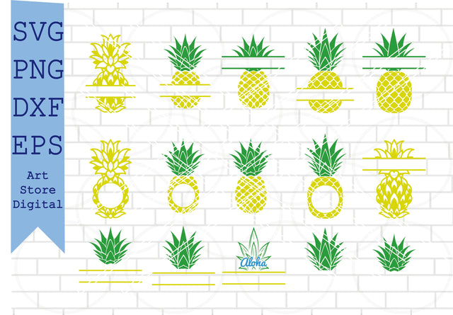 Pineapple SVG, pineapple clipart, Pineapple cut files, pineapple silhouette, pineapple cricut, Pineapple printable Svg, Png, Dxf, Eps Cut Files SVG Artstoredigital 