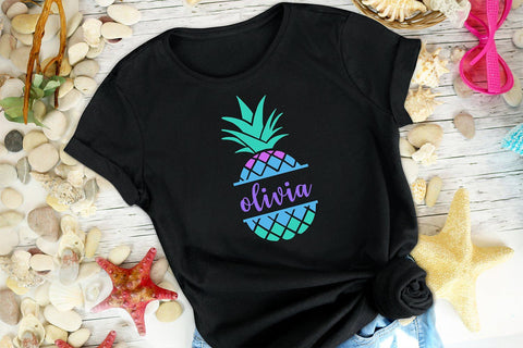 Pineapple SVG | Pineapple Monogram SVG | Summer SVG SVG B Renee Design 