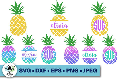 Pineapple SVG | Pineapple Monogram SVG | Summer SVG SVG B Renee Design 
