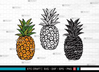 Pineapple SVG | Summer Svg | Tropical Beach Svg | Be a Pineapple Svg | Pineapple Frout Svg | Pineapple Clipart SVG ETC Craft 
