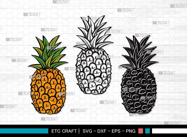 Pineapple SVG | Summer Svg | Tropical Beach Svg | Be a Pineapple Svg | Pineapple Frout Svg | Pineapple Clipart SVG ETC Craft 
