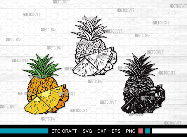 Pineapple SVG | Summer Svg | Tropical Beach Svg | Be a Pineapple Svg | Pineapple Frout Svg | Pineapple Clipart SVG ETC Craft 