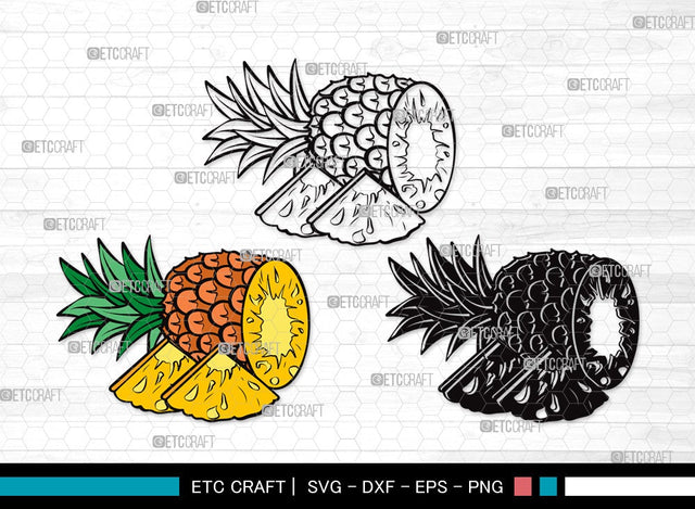 Pineapple SVG | Summer Svg | Tropical Beach Svg | Be a Pineapple Svg | Pineapple Frout Svg | Pineapple Clipart SVG ETC Craft 