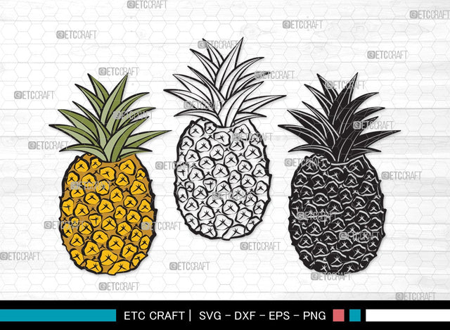 Pineapple SVG | Summer Svg | Tropical Beach Svg | Be a Pineapple Svg | Pineapple Frout Svg | Pineapple Clipart SVG ETC Craft 