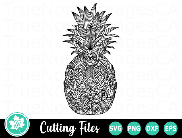 Pineapple SVG | Zentangle SVG | Mandala SVG SVG TrueNorthImagesCA 