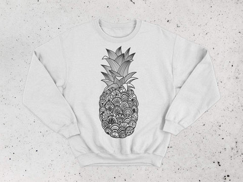 Pineapple svg, zentangle svg, summer svg, fruit svg, exotic svg, mandala svg, floral svg SVG CutLeafSvg 