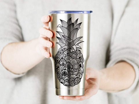 Pineapple svg, zentangle svg, summer svg, fruit svg, exotic svg, mandala svg, floral svg SVG CutLeafSvg 