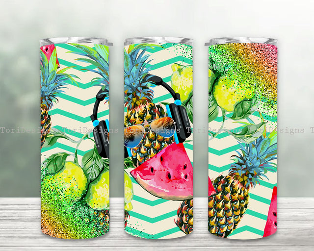 Pineapple Tumbler, Summer Tumbler, Tropical Tumbler png, Summer Pineapple tumbler wrap Sublimation ToriDesigns 