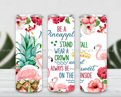 Pineapple Tumbler Wrap PNG, 20 oz Skinny Tumbler Sublimation Design Sublimation ToriDesigns 