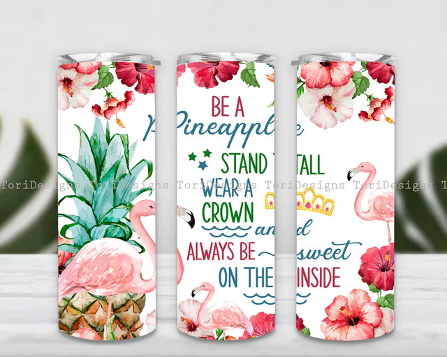 Pineapple Tumbler Wrap PNG, 20 oz Skinny Tumbler Sublimation Design Sublimation ToriDesigns 