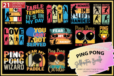 Ping Pong Sublimation Bundle Sublimation Creativeart88 