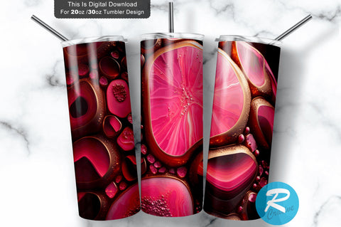 Pink Agate 20 oz / 30 oz Tumbler PNG Sublimation Regulrcrative 