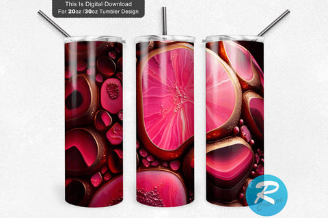 Pink Agate 20 oz / 30 oz Tumbler PNG Sublimation Regulrcrative 