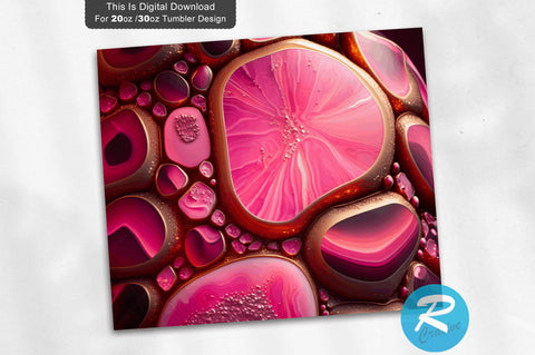 Pink Agate 20 oz / 30 oz Tumbler PNG Sublimation Regulrcrative 